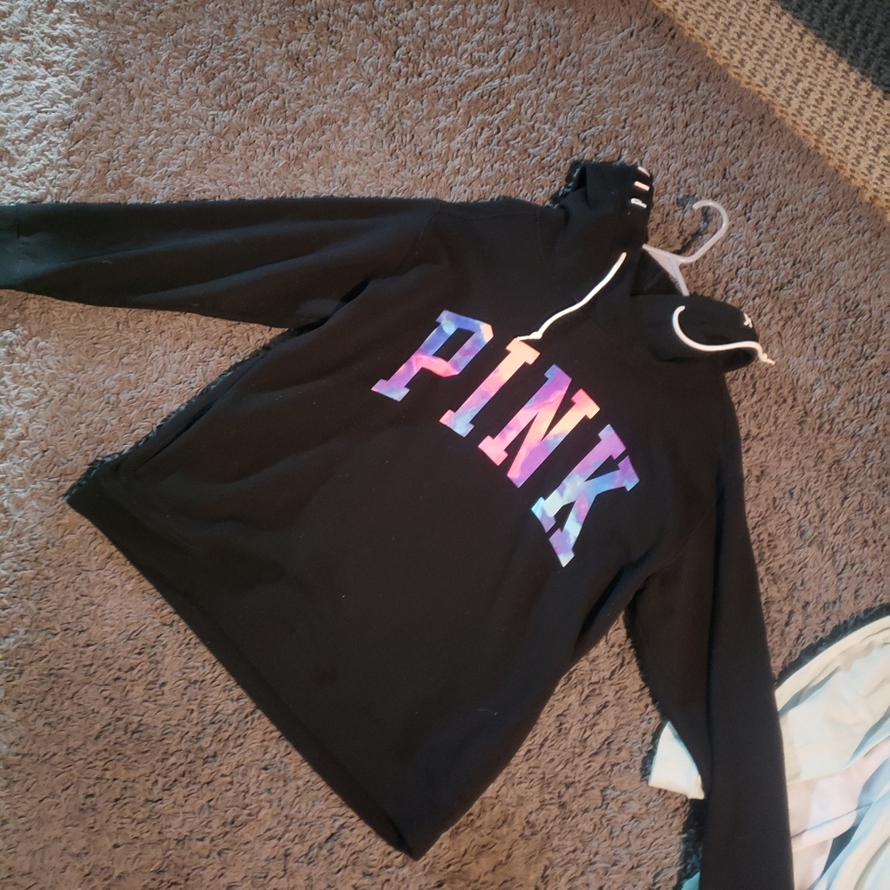 pink hoodie